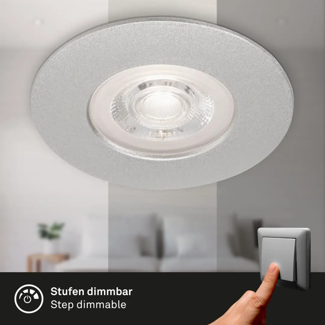 Briloner KULANA LED Inbouwspots 4x - Ø9cm - 4,8W - 480lm - Mat chroom