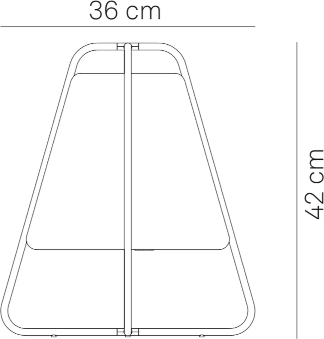 Zafferano Tipi Oplaadbare LED-Lamp Nero - IP65 36cm