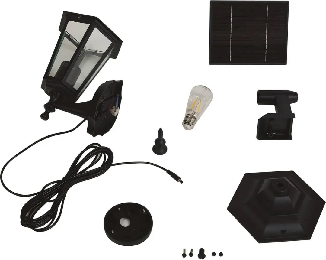 Lindby Solar Buitenlamp 1W - Zwart