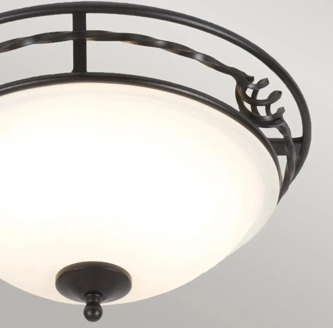 Elstead Pembroke LED Plafondlamp - 2x E27 60W Dimbaar