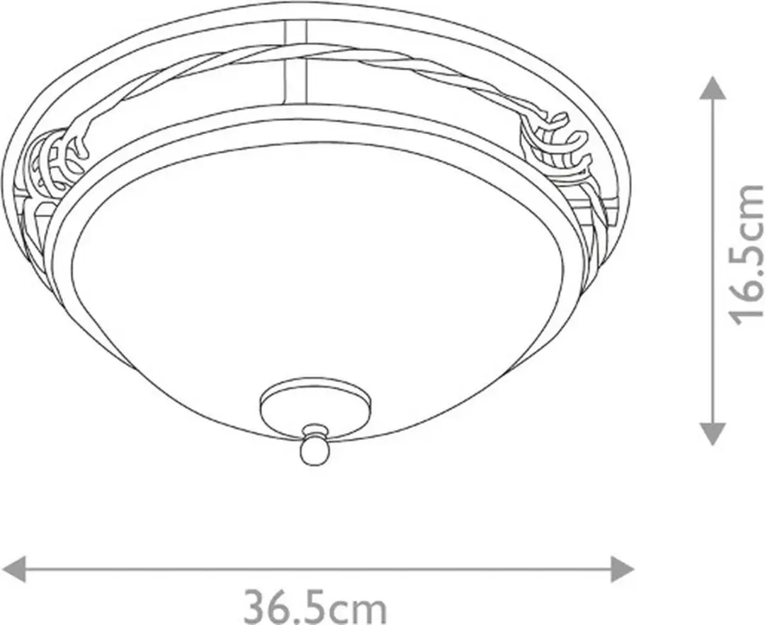 Elstead Pembroke LED Plafondlamp - 2x E27 60W Dimbaar