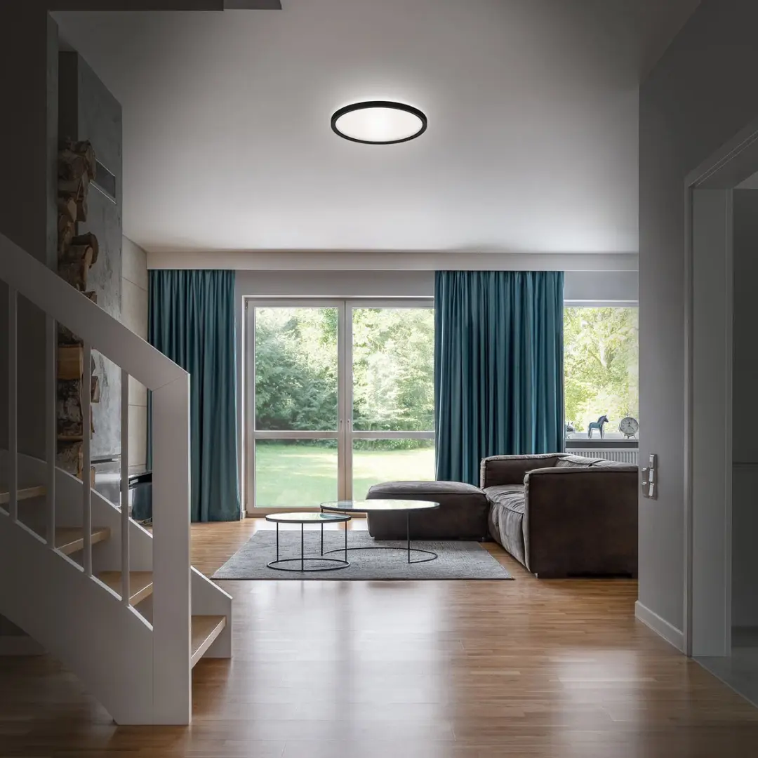 Briloner Slim Drip LED Badkamerverlichting 4000K - Ø29cm - Zwart