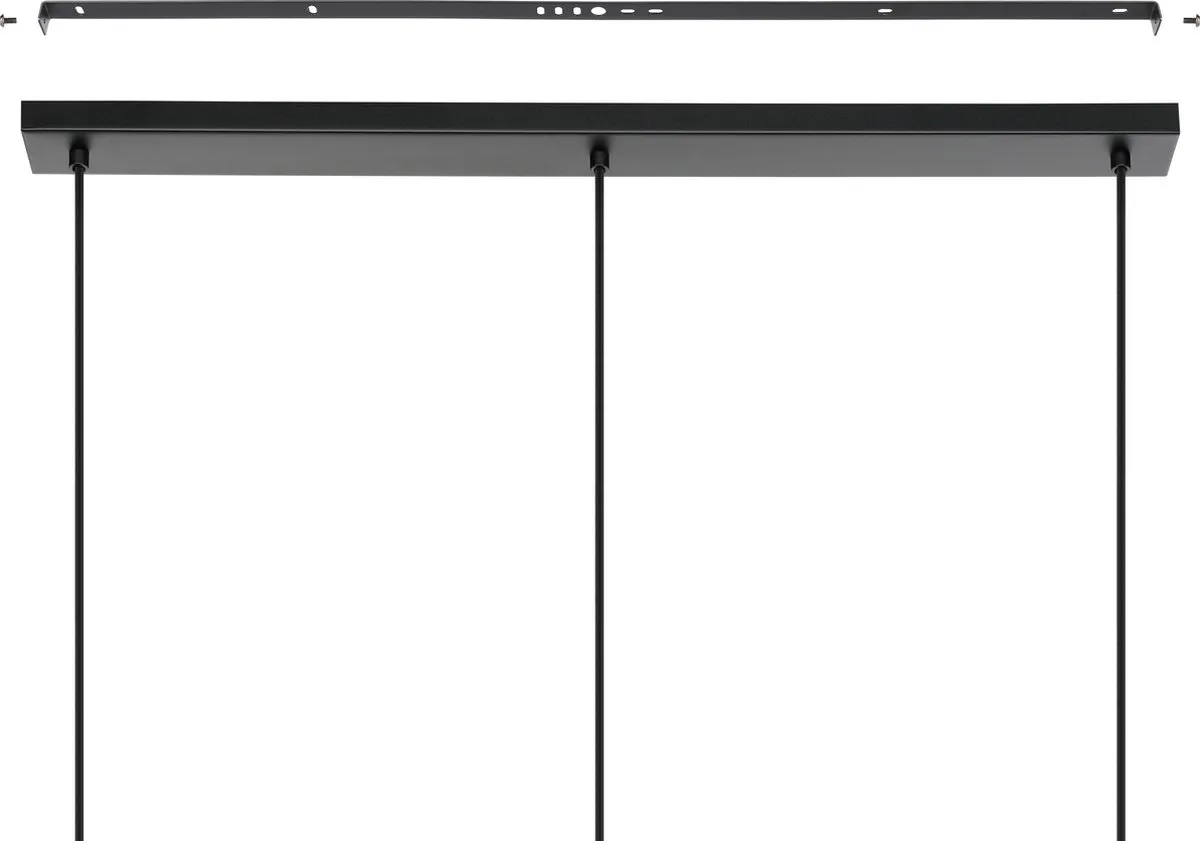Eglo Hykeham Hanglamp E27 - 91cm - Staal/Bamboe - Zwart/Bruin