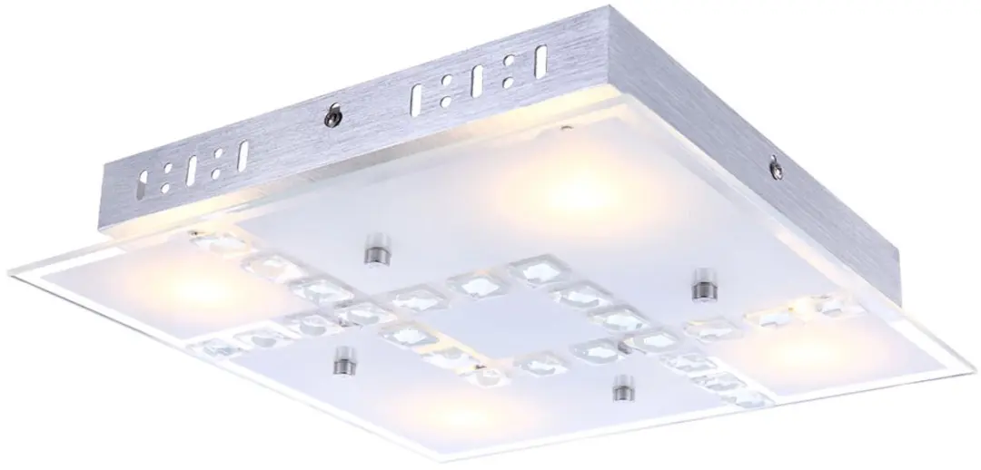 Globo Plafondlamp Kristal 4x LED 5W Warm Wit