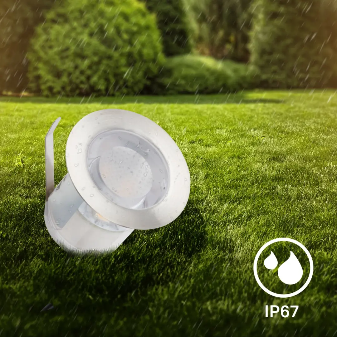 Briloner LED Grondspotset 3x - Warmwit 3.000K - Ø3cm - IP67