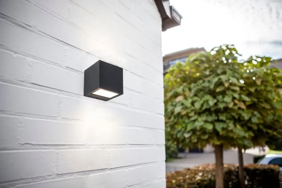 Lutec Gemini Square Small Wandlamp - 850 Lumen - 9W - Donkergrijs