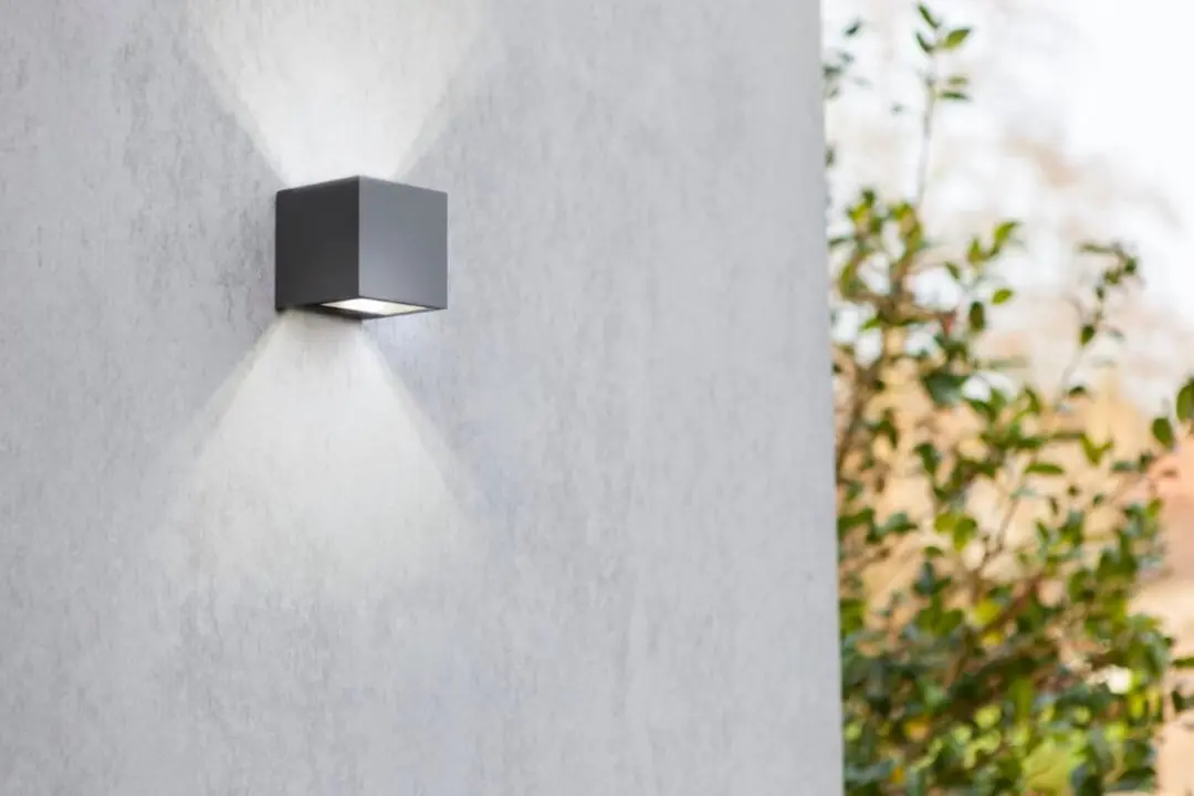 Lutec Gemini Square Small Wandlamp - 850 Lumen - 9W - Donkergrijs