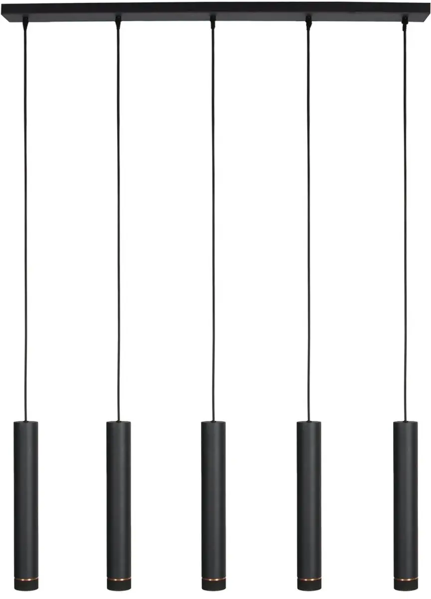 Steinhauer DownLume 4216ZW Hanglamp - 5x GU10 - 100cm - Zwart