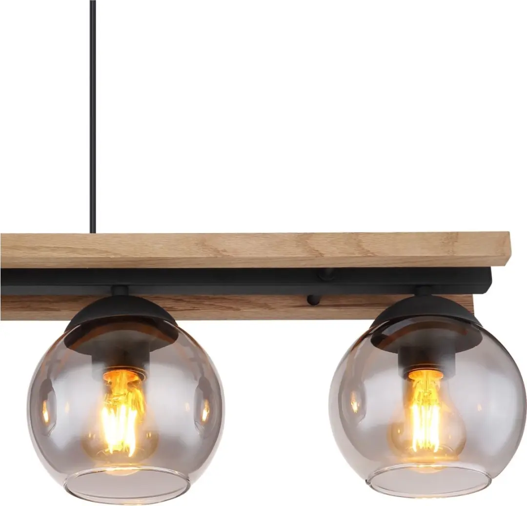 Globo Conni Hanglamp - 4x E27 - Zwart - Ø15cm