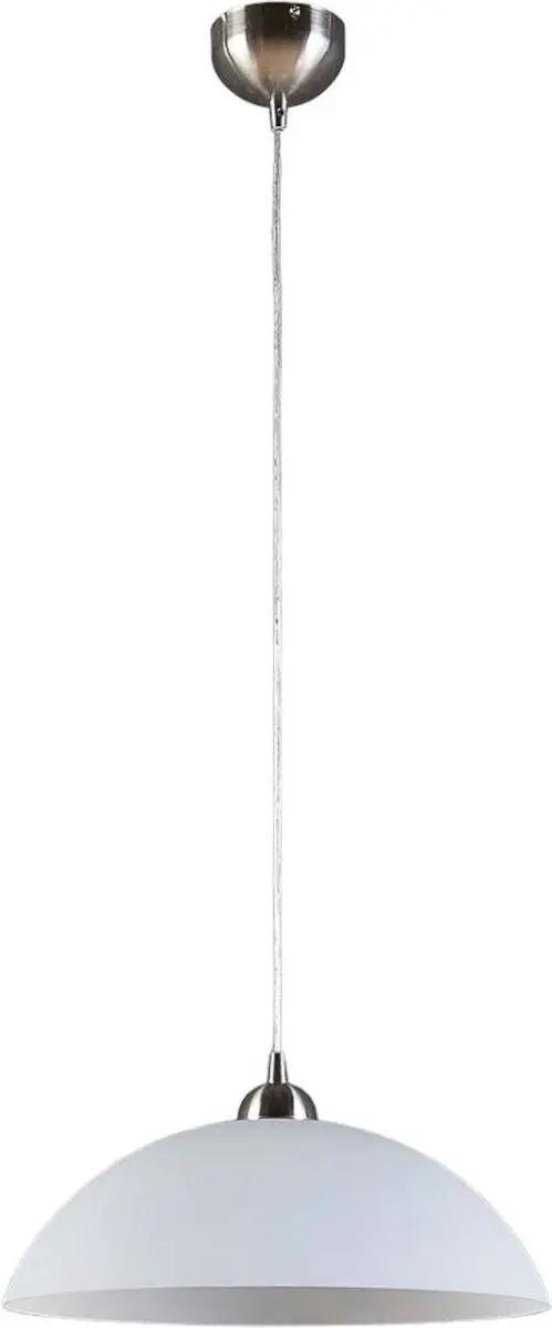 Lindby Valeria+ Hanglamp - 1 Lichtpunt - Glas/Metalen Kap - 40cm - E27 - Wit