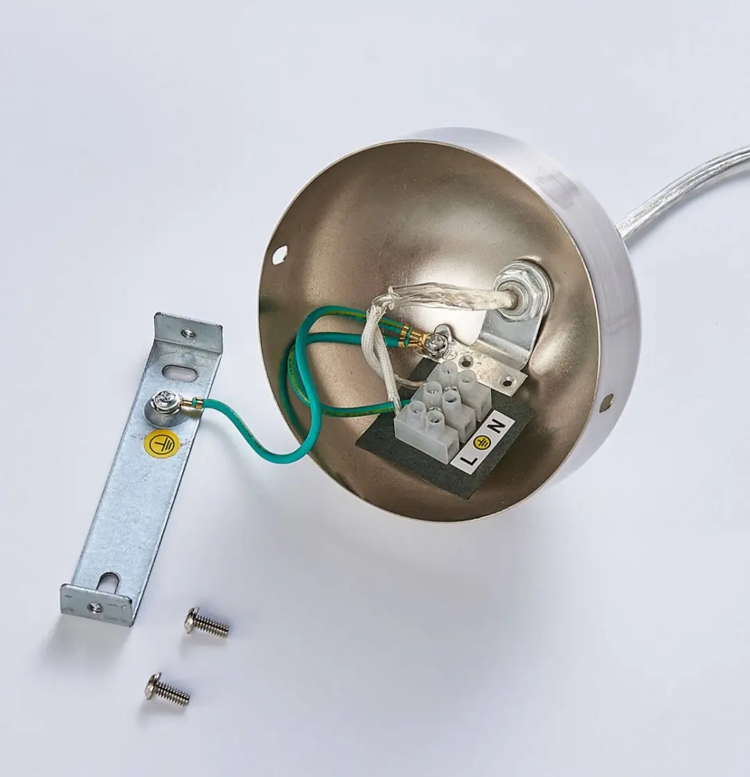 Lindby Valeria+ Hanglamp - 1 Lichtpunt - Glas/Metalen Kap - 40cm - E27 - Wit