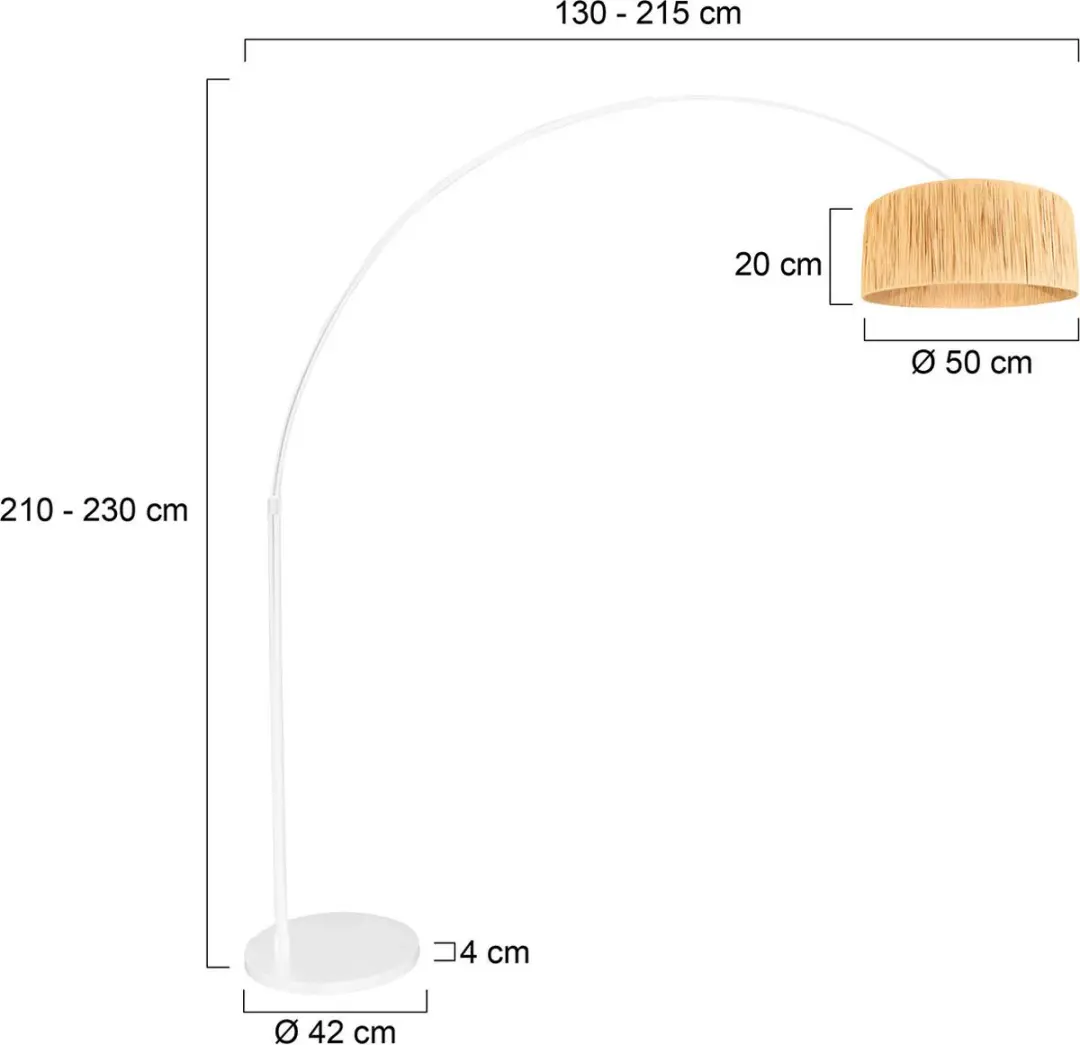 Steinhauer Sparkled Light 3785W Vloerlamp - Warm wit 40W - Beige
