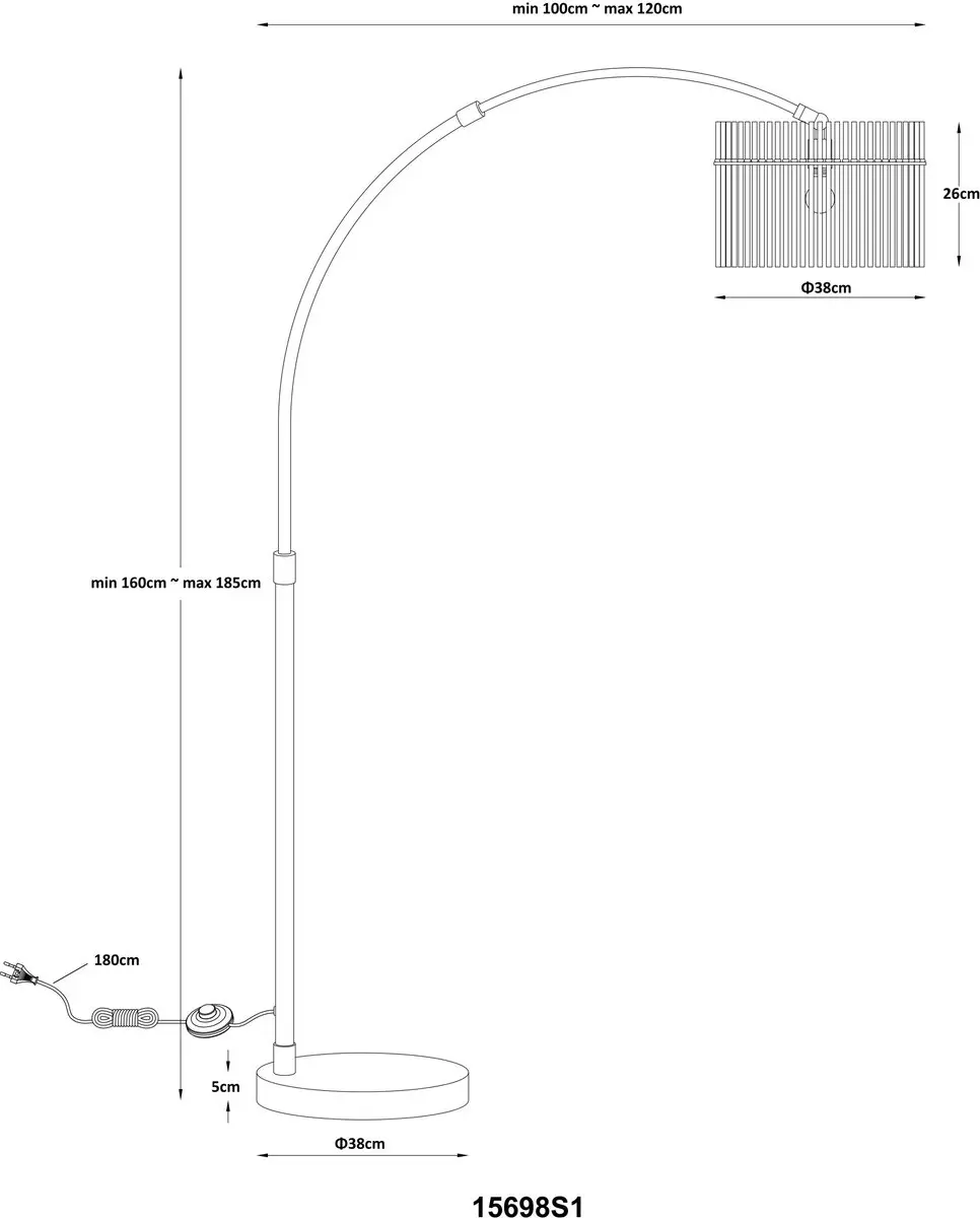 Globo Gorley Tafellamp E27 - Zwart