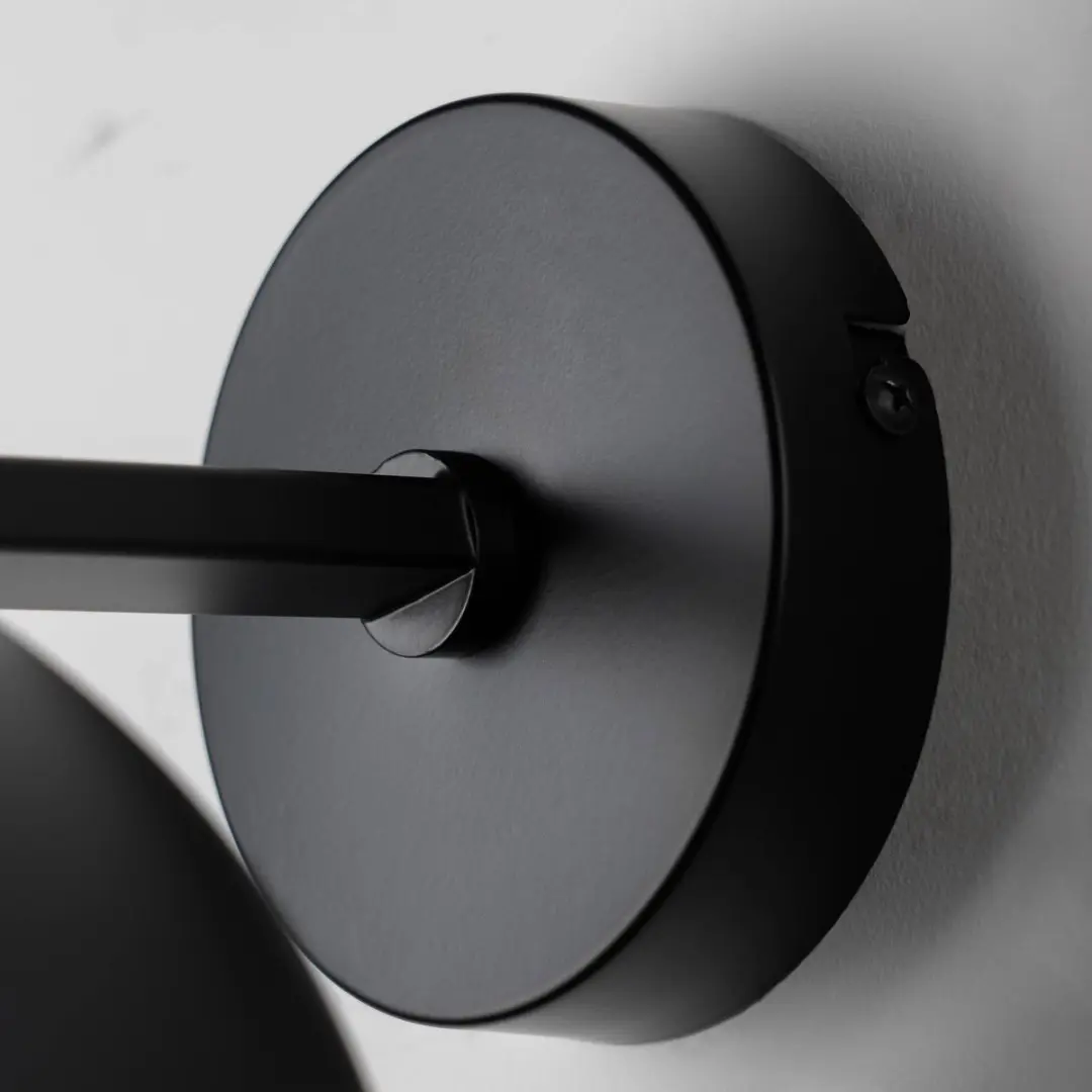 Lucande Wandlamp Design 1 Licht E27 - Mat Zwart