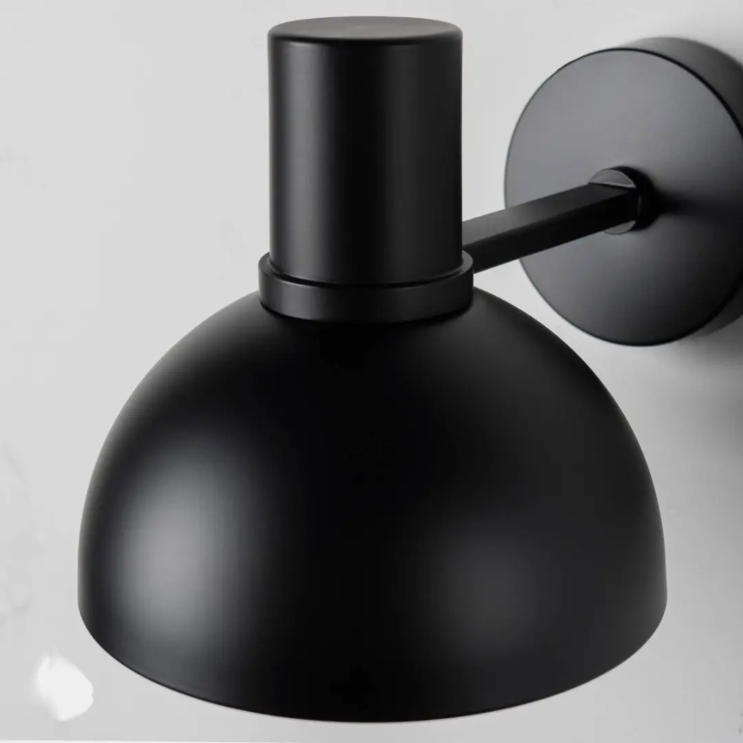 Lucande Wandlamp Design 1 Licht E27 - Mat Zwart