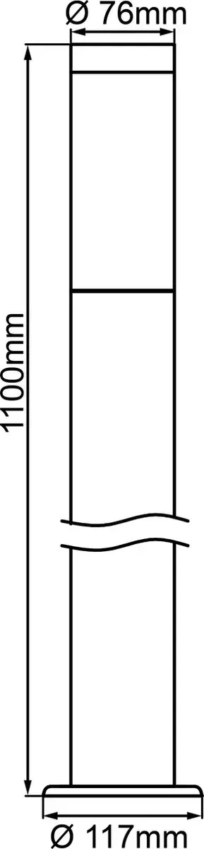 Brilliant Dody Buitenlamp E27 20W - Zwart