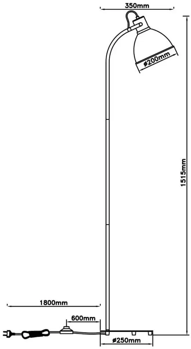 Brilliant Erena Vloerlamp 150cm Lichtroze - 40W E27