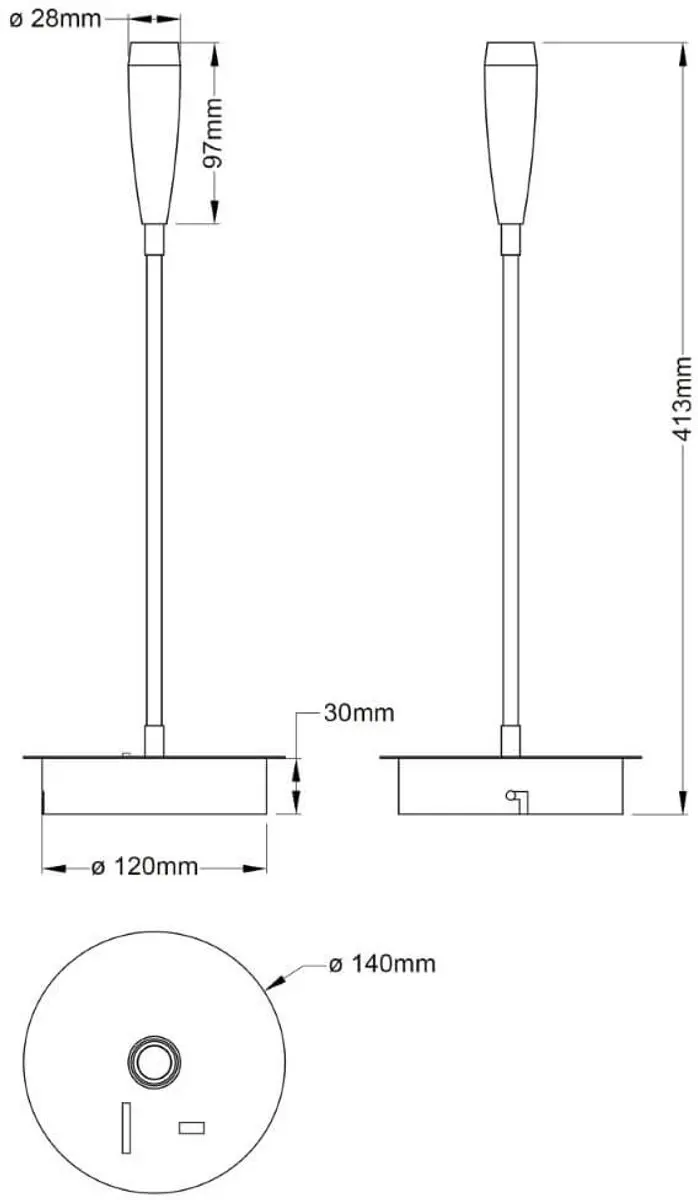 Brilliant Jutta LED Wandlamp 4.1W - Zwart/Goud