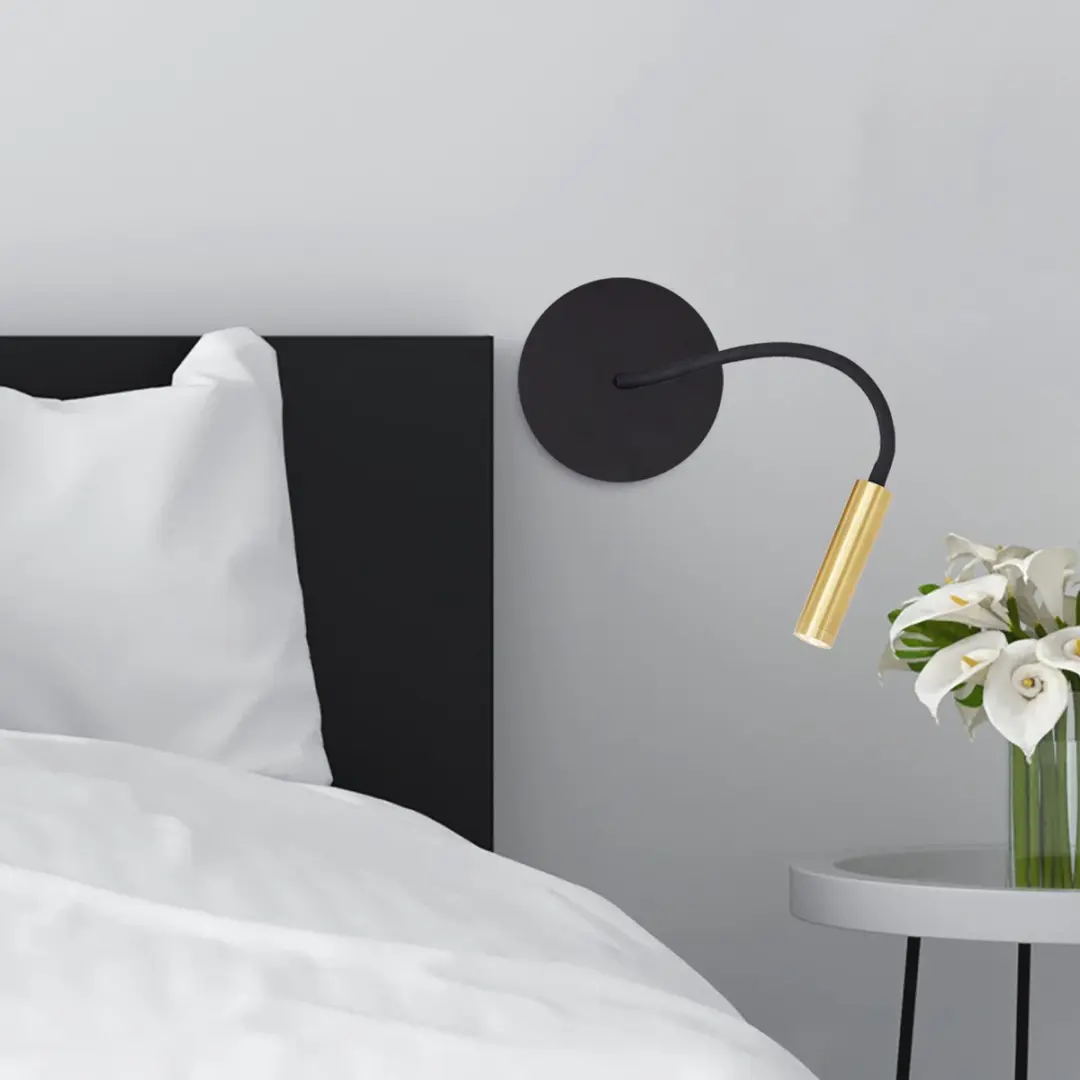 Brilliant Jutta LED Wandlamp 4.1W - Zwart/Goud