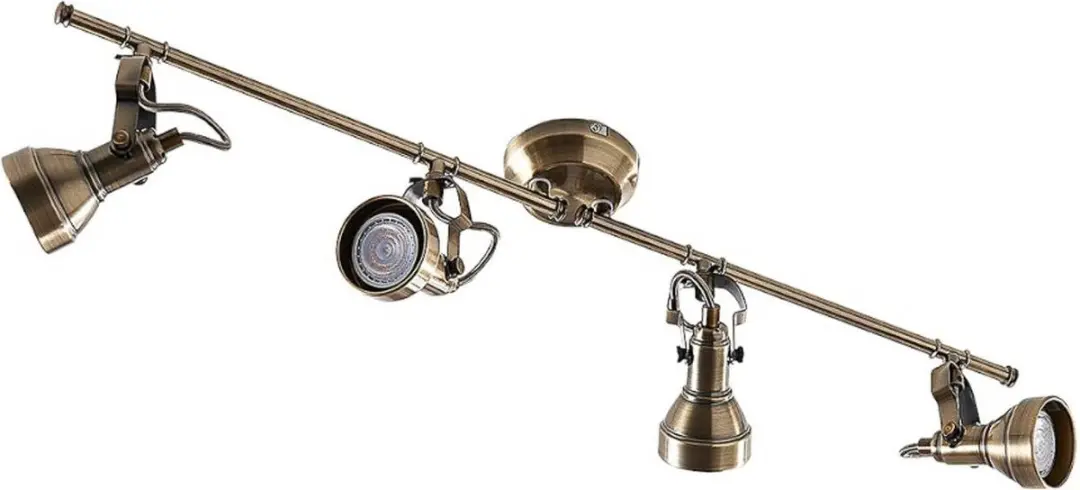 Lindby Plafondlamp 4x GU10 5W - Oud messing