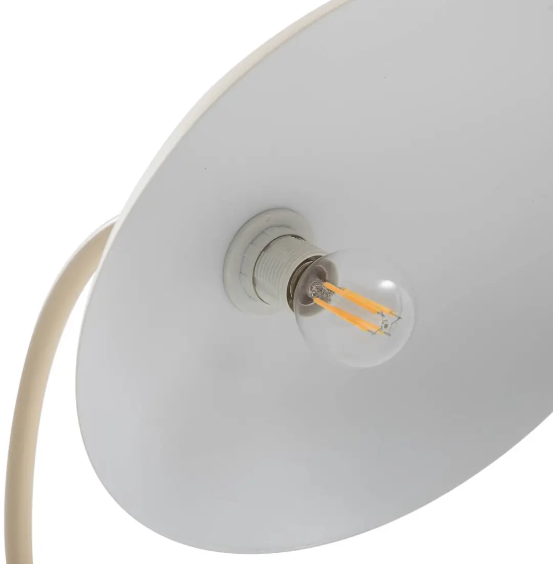 Lucande Tafellamp 1 Licht E14 - 42,75 cm - Zandbeige/Wit