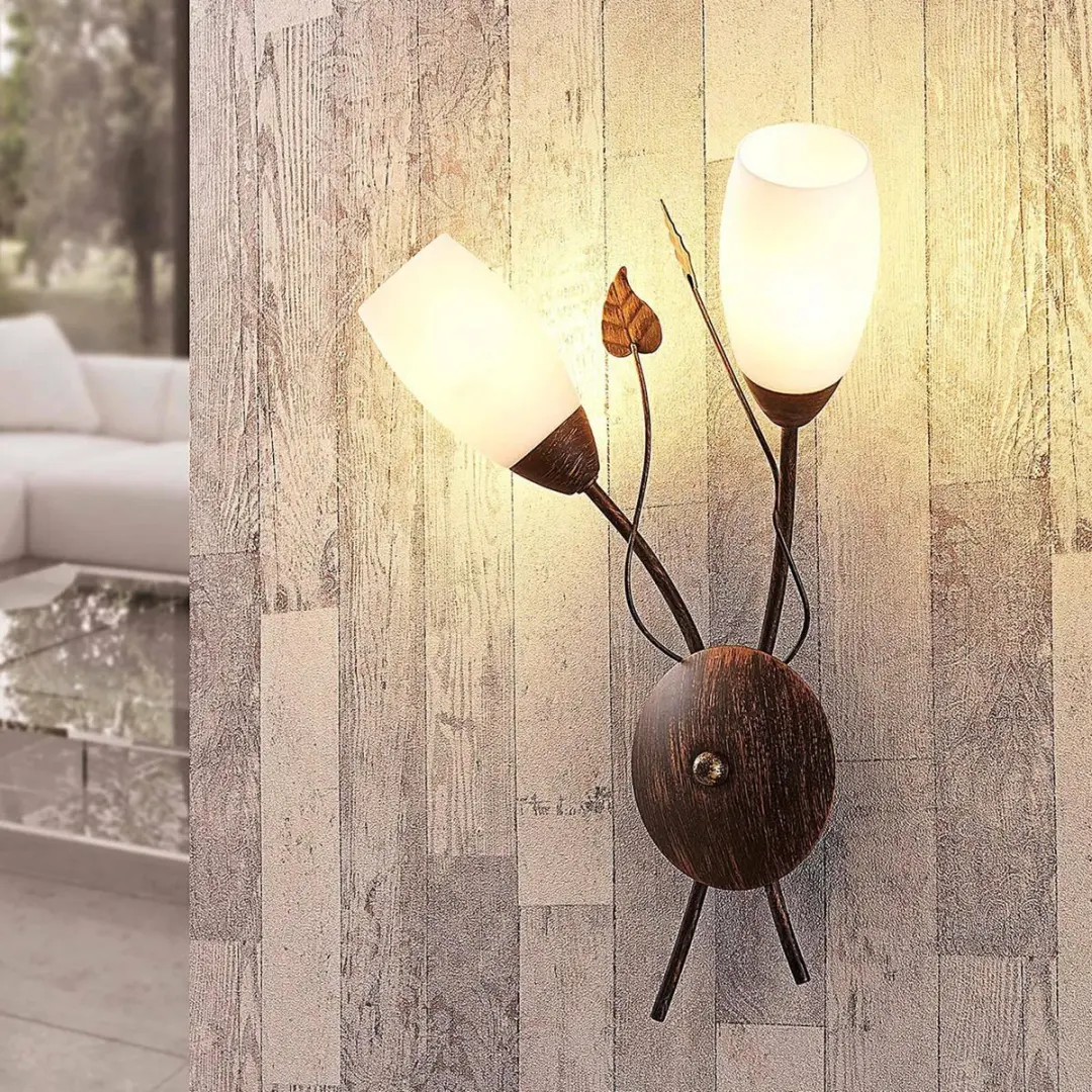 Lindby Wandlamp Metaal Glas 2 Lichtpunten