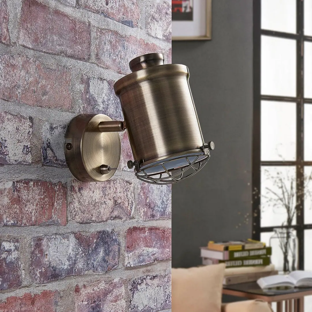 Lindby Buitenspot 1 Licht E14 - Oud-messing