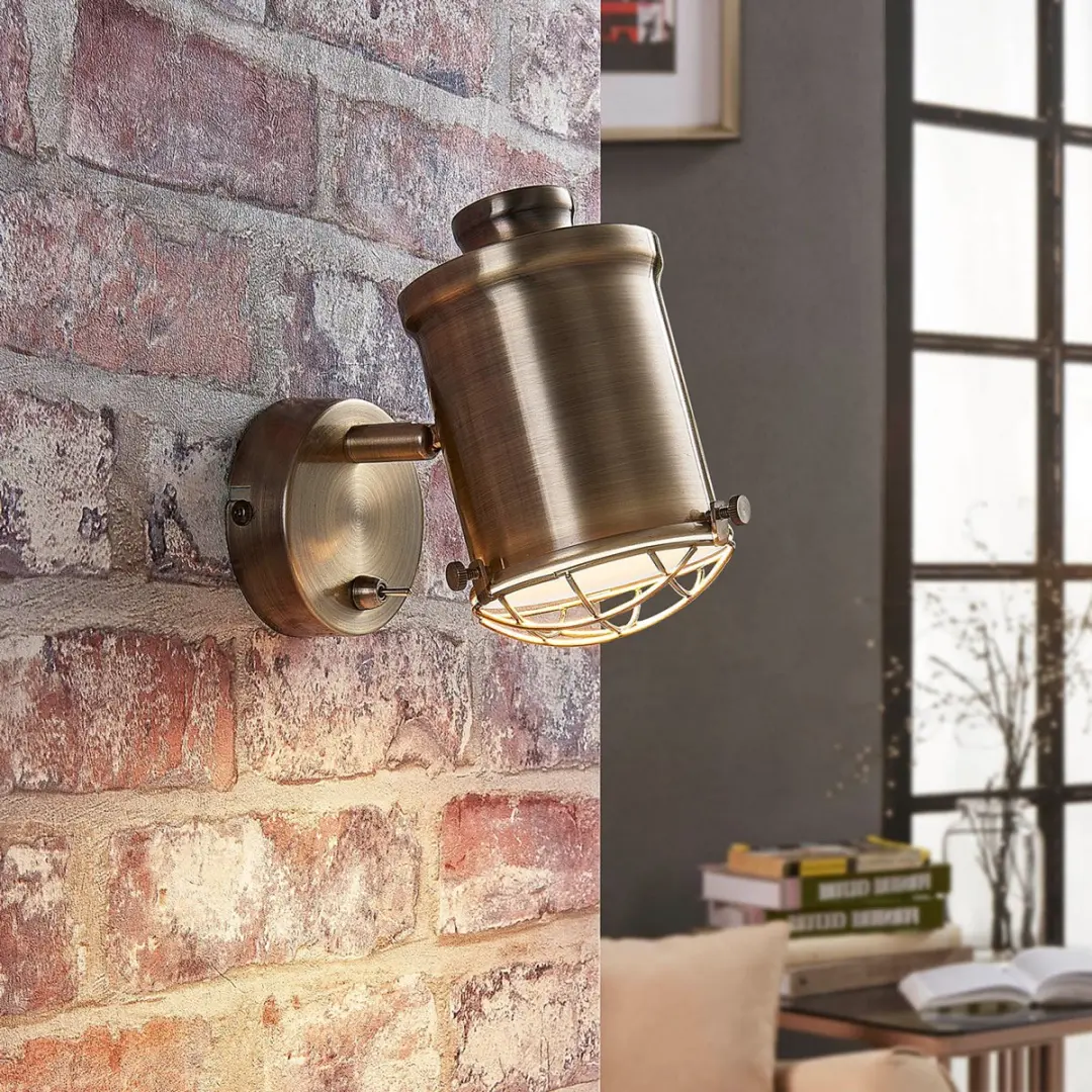 Lindby Buitenspot 1 Licht E14 - Oud-messing