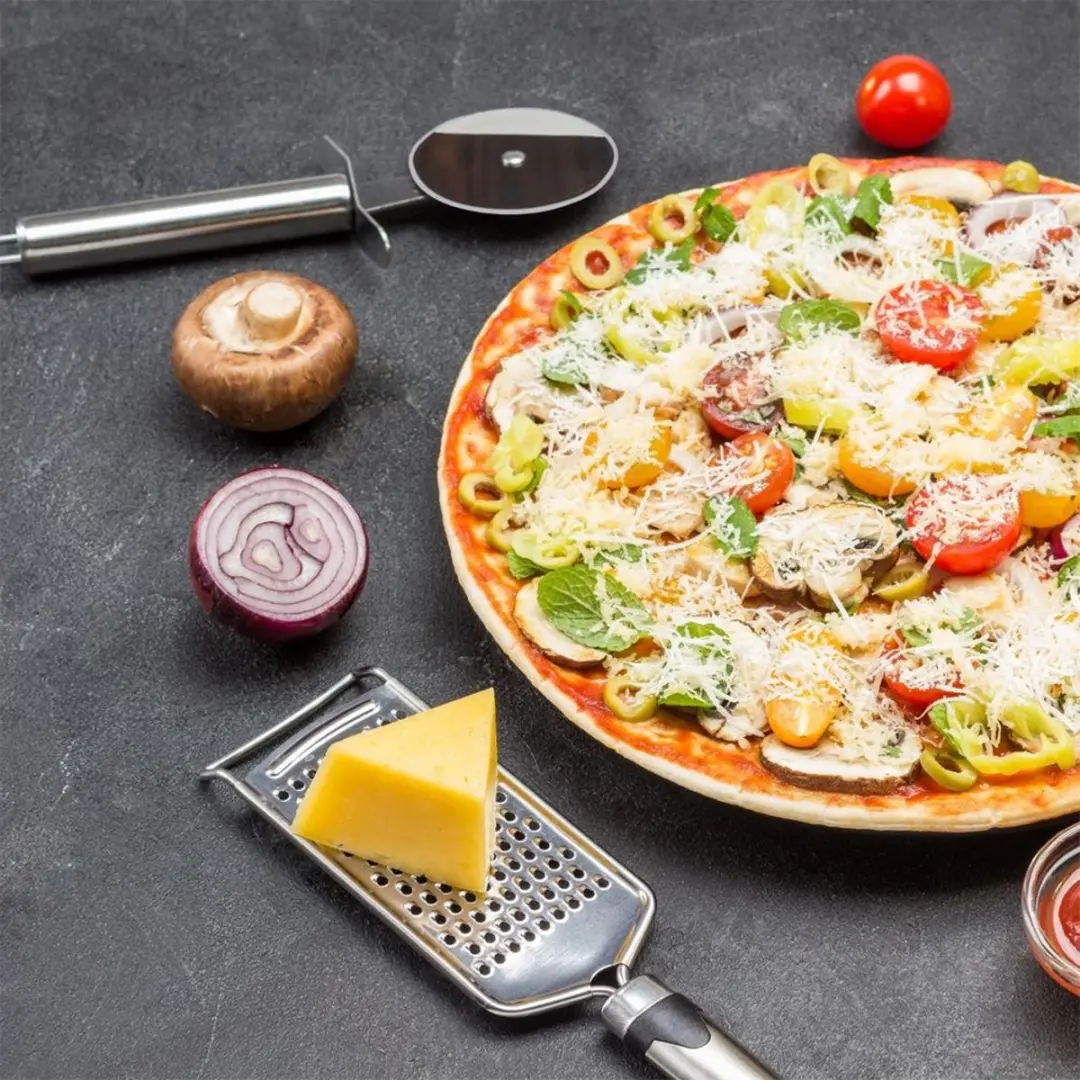 Orion Pizza Mes Staal 20,5cm - Ronde Lente