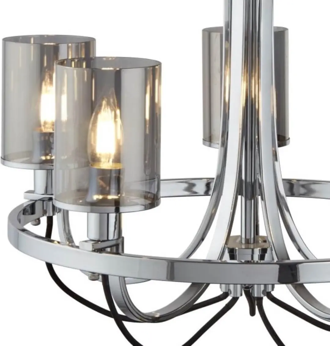 Searchlight Catalina Kroonluchter 5 Lichts - Chroom
