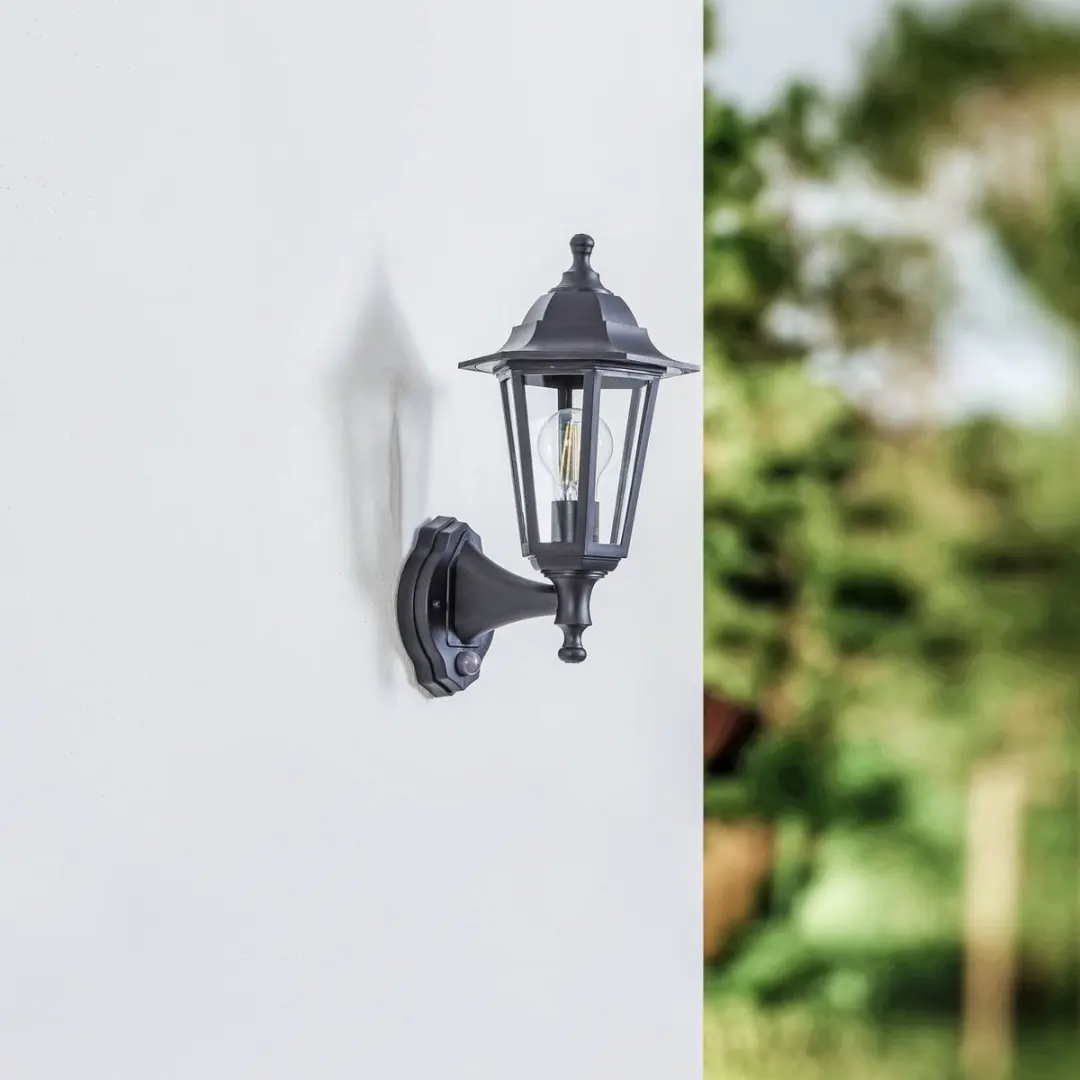 Lindby Wandlamp Buiten 1 Licht E27 - 37,6cm - Zwart