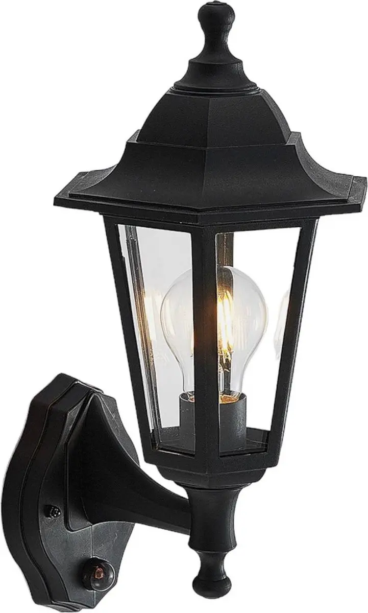 Lindby Wandlamp Buiten 1 Licht E27 - 37,6cm - Zwart