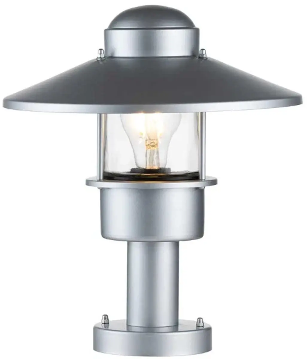 Elstead Mini LED Tuinpilaar Klampenborg E27 60W - IP44 Zilver - afbeelding 6 van 6