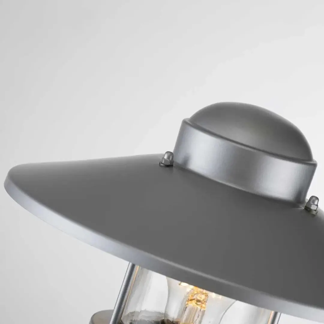 Elstead Mini LED Tuinpilaar Klampenborg E27 60W - IP44 Zilver