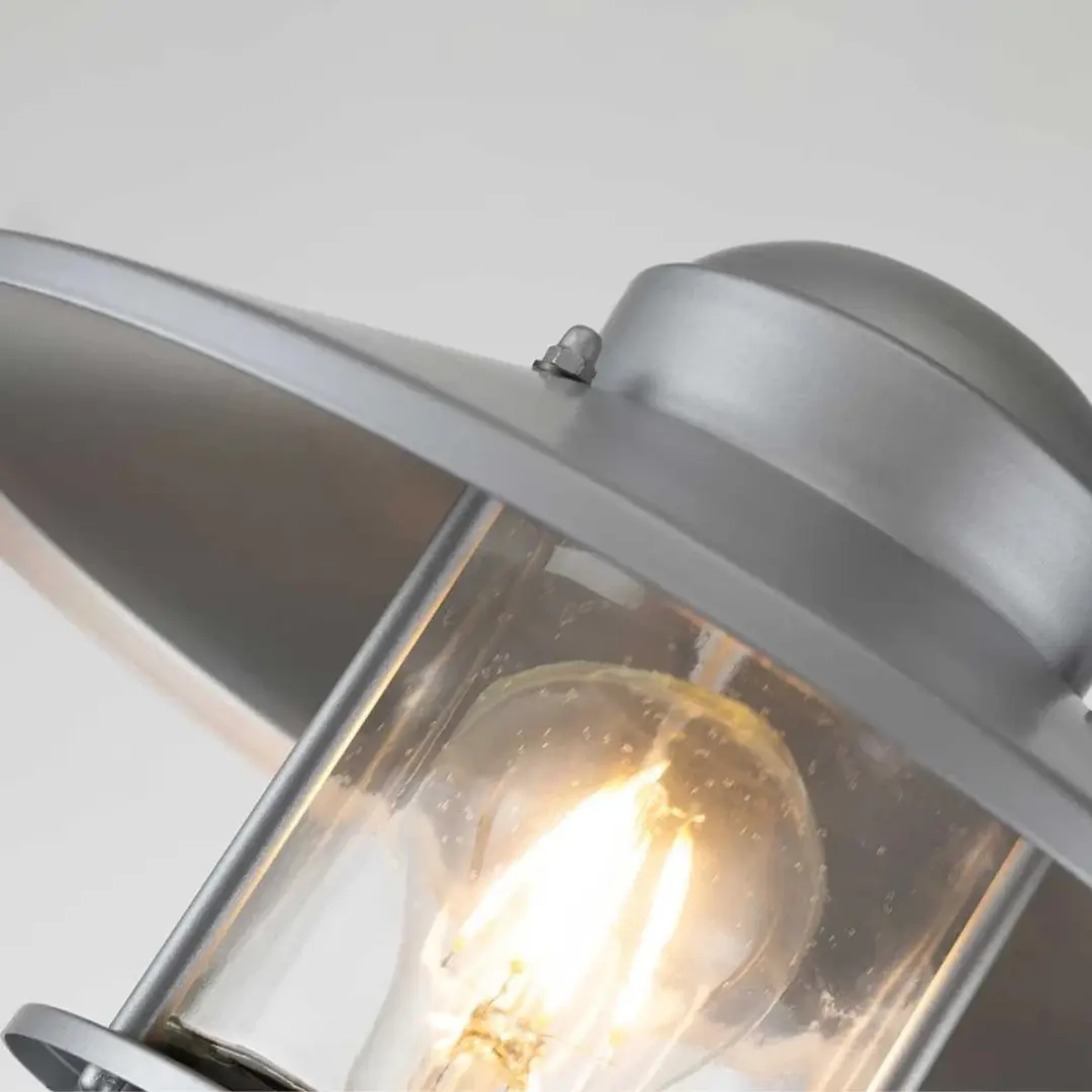 Elstead Mini LED Tuinpilaar Klampenborg E27 60W - IP44 Zilver