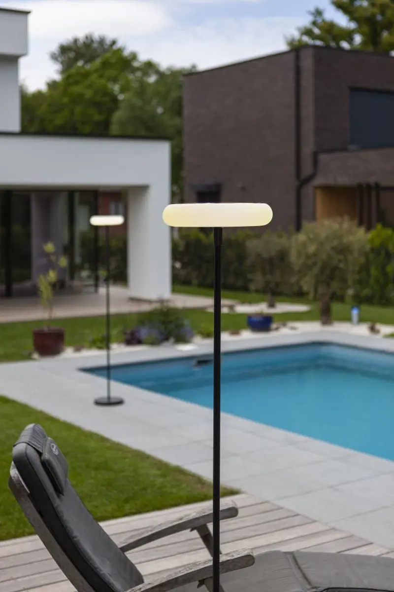 Lutec POPS Solarlamp - 5.1W - Mat Zwart
