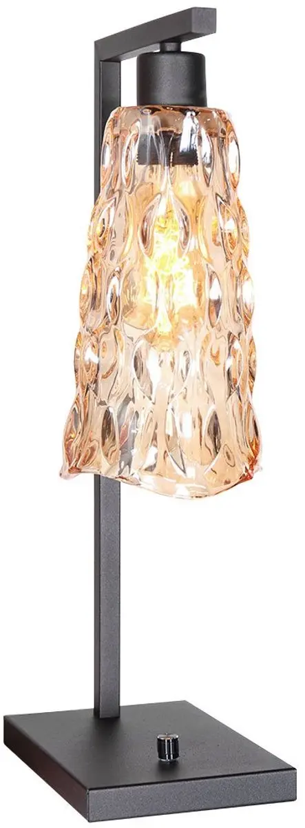 Steinhauer Vidrio 3837ZW Tafellamp - 10cm - Oranje/Zwart