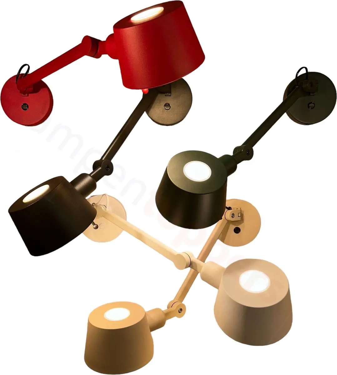 Freelight Wandlamp Sovrano L 61cm - Rood