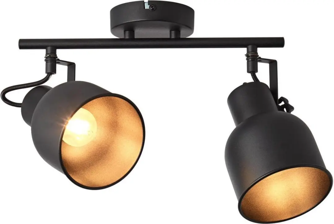Brilliant Plafondspot 2x - Zwart - afbeelding 6 van 6