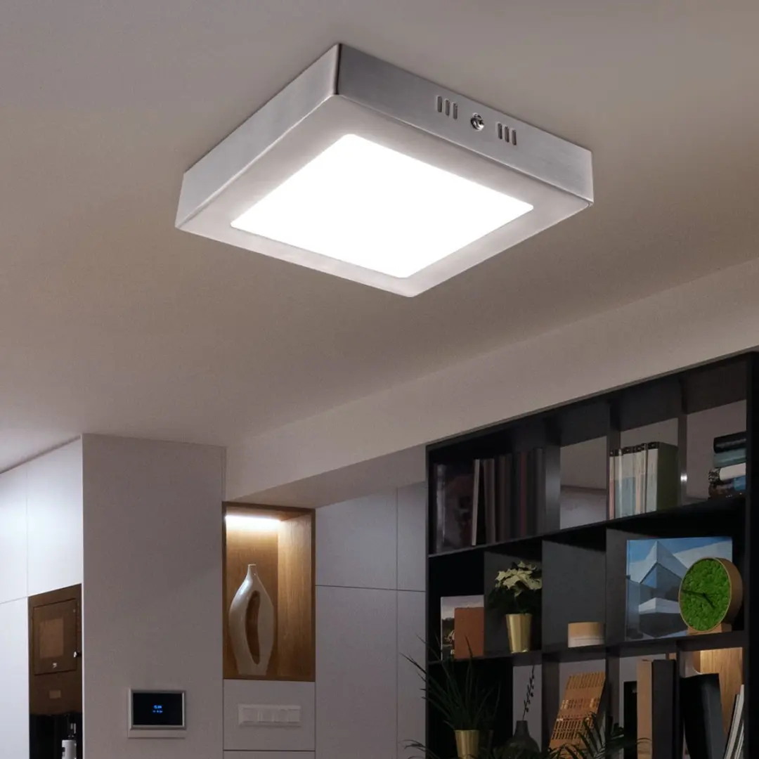 Globo LED Plafondlamp Vierkant 6W 400lm Warm Wit - 2 Stuks