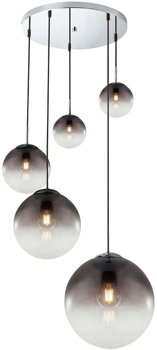 Globo Varus Hanglamp - 5 Lichthoorns Ø65cm - Chroom