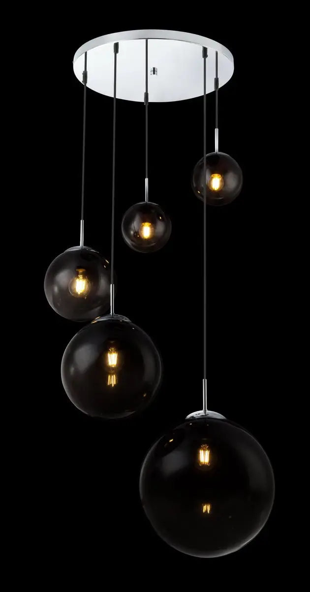 Globo Varus Hanglamp - 5 Lichthoorns Ø65cm - Chroom