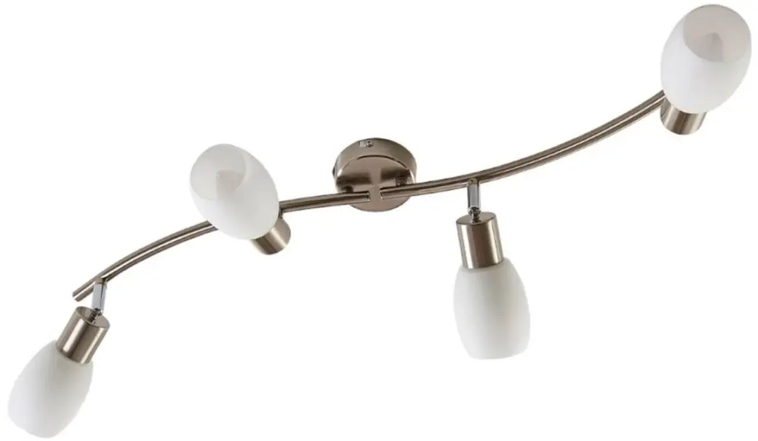 Lindby Buitenspot 4-lichts E14 - Wit/Nikkel