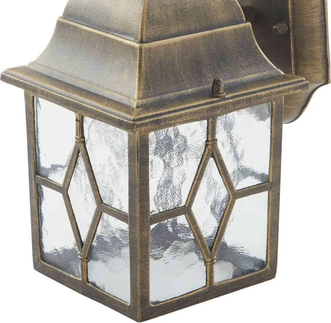 Lindby Wandlamp Metaal Glas 1 Lichtpunt E27 - 15W - Geborsteld messing