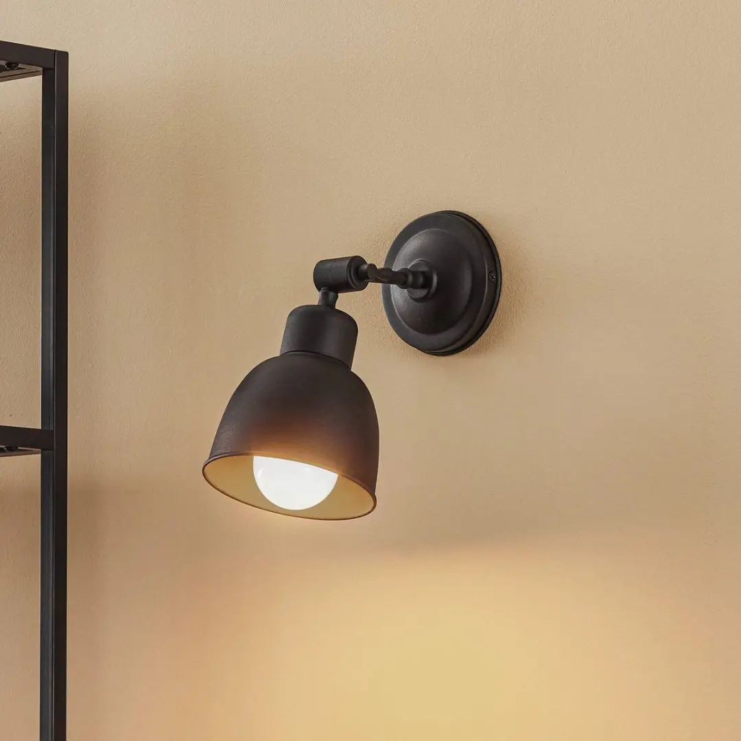 Euluna Wandlamp 1 Licht E27 - Zwart