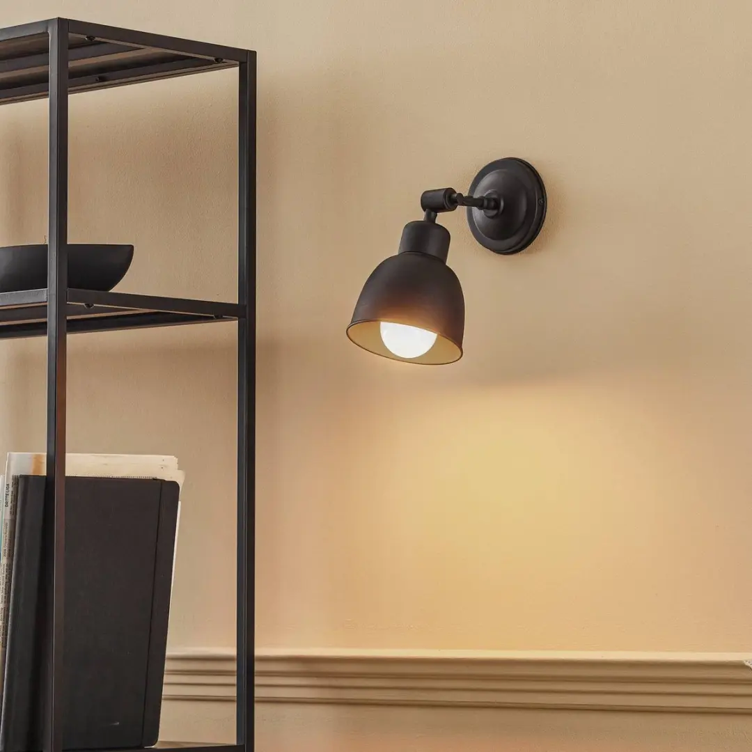 Euluna Wandlamp 1 Licht E27 - Zwart