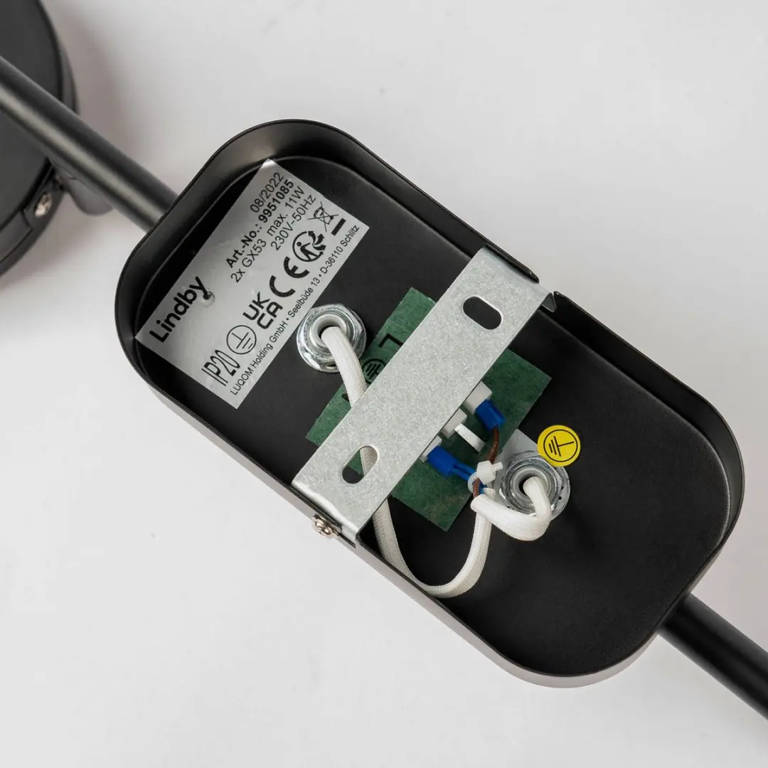 Lindby Buitenspot 2 Lichtpunten GX53 - 12W - Zwart