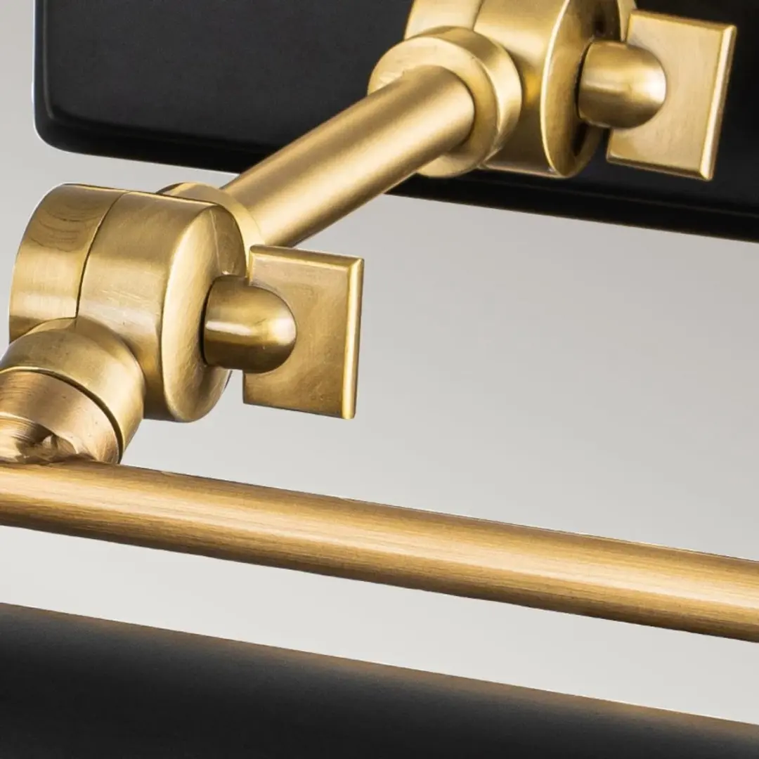 Elstead Winchfield LED Schilderijverlichting - 2x E14 40W - Dimbaar - Aged Brass & Matte Black