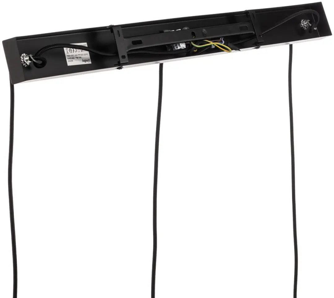 Lindby Hanglamp 3-Lichts Stof Metaal - Zwart/Goud
