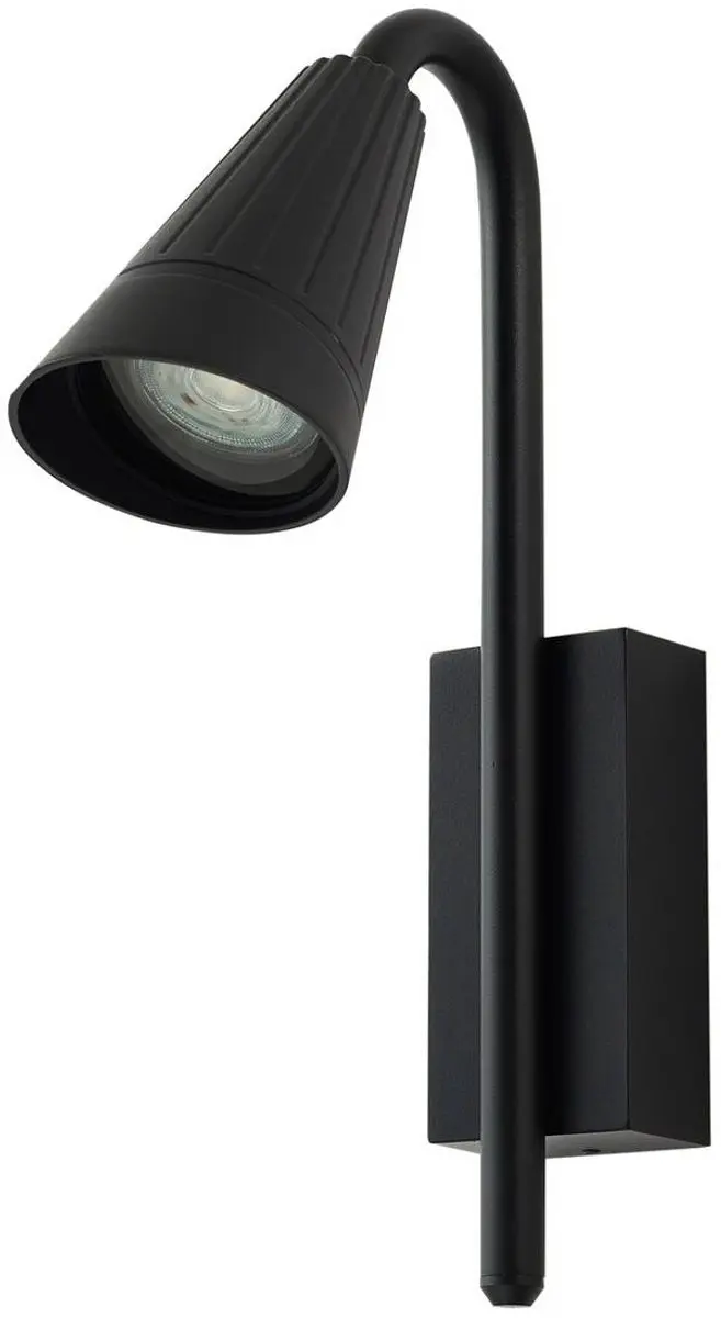 Lindby Wandlamp Buiten 1 Licht GU10 - 33cm - Zwart Mat/Transparant